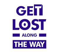 get Lost Along The Way Modern Quotes Motivational Inspirational Wall Stickers Paster Paper 40x52.6cm It Won't Fall Off DarkBlue