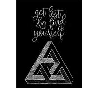 Get Lost Find Yourself Triangle Geometric Wall Art Print