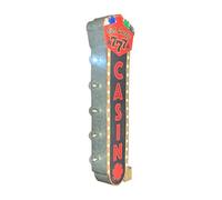 Get Lucky Casino Marquee LED Sign, 25" Double Sided Off The Wall Display, Battery Powered, Vintage Distressed Design, Ready to Hang in Home, Bar, Game Room, Garage, Man Cave