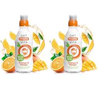 Get More Vits - Kids Multi Vits Orange & Mango Still Flavoured Spring Water (330ml x12), Natural, Sugar-Free, Low-Calorie, Stronger Immune System, Healthy Bones, Teeth & Muscles, Vegetarian