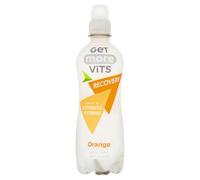Get More Vits - Sports Recovery & Hydrating Orange Flavoured Spring Water (12 x 500ml), Electrolytes, B Vitamins, Sugar-Free, Low-Calorie, Boosts Energy, Natural Flavours, Vegetarian, Vegan