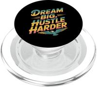 Get Motivated Quotes Motivational Dream Big Hustle Harder PopSockets PopGrip for MagSafe