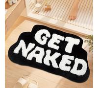 Get Naked Bath Mat, Cute Non-Slip Bathroom Rug, 50 x 80 cm Super Soft Water Absorbent Microfiber Shower Floor Mat for Bathroom Apartment Decor, Irregular Shaped Machine Washable Carpet Funny Bathmat