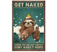 Get Naked Sloth Dont Make It Weird Wall Decor Wall Art Gift Metal Sign Poster 8x12 inches