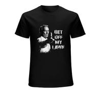 GET Off My Lawn I Love My Lawn Mens Black T-Shirt Top Unisex Tee XL