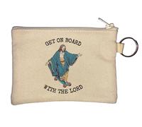Get On Board with The Lord Jesus Christ Key Chain Coin Purse Beige