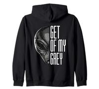 Get Out Of My Grey Funny Extraterrestrial Pun Zip Hoodie