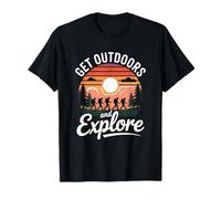 Get Outdoors and Explore Camping Hiking Nature Lover T-Shirt