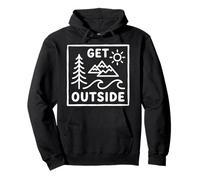 Get Outside Hiking Mountain Hike Nature Trekking Wildlife Pullover Hoodie