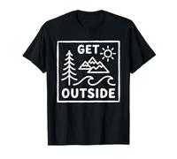 Get Outside Hiking Mountain Hike Nature Trekking Wildlife T-Shirt