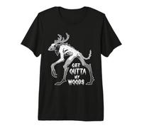 Get Outta My Woods Wendigo Cryptid Forest Monster Cryptid Premium T-Shirt