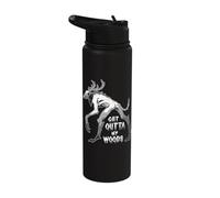 Get Outta My Woods Wendigo Cryptid Forest Monster Cryptid Stainless Steel Insulated Water Bottle