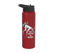 Get Outta My Woods Wendigo Cryptid Forest Monster Cryptid Stainless Steel Insulated Water Bottle