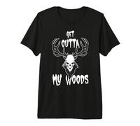 Get Outta My Woods Wendigo Cryptid Forest Monster Scary Premium T-Shirt