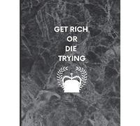 Get rich or die trying Notebook 8x10" Marble Cover