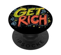 Get Rich Speech Emblem for Ambitious Minds PopSockets Adhesive PopGrip