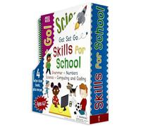 Get Set Go Skills for School 4 Wipe Clean Books Set Plus one Pen (Ages 4-7) (Computing and coding, Know your Numbers, Know Your Grammar & Science)
