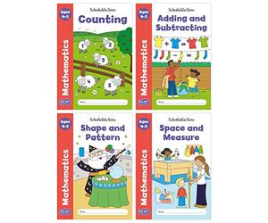 Get Set Maths Bundle for Counting, Adding and Subtracting, Shape and Pattern and Space and Measure: 4 Books, EYFS, Ages 4-5 (Reception)