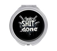 Get Shit Done Compact Mirror Magnifying Pocket Hand Makeup Mirror Travel