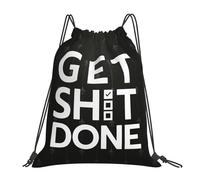 Get Shit Done Family Demonstration Unisex Swimming Bag Waterproof Drawstring Backpack Lightweight String Backpack For Travel Gym Hiking