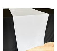 Get Snappin Table Runner, White 100% Polyester Sublimation Blank, Screen Print Blank, Table Decor, Party Decor (2' x 6', 10pc)