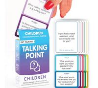 GET Talking: Children - 50 Conversation Starter Cards for Kids with 150 Expert-Written Questions - Engaging Learning Activity for Kids That Makes Self-Expression Easier - Reduce Screentime