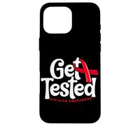 Get Tested HIV & AIDS Awareness Red Ribbon Case for iPhone 16 Pro Max