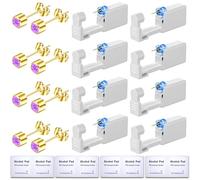 Get the Perfect Ear Piercing with 24 Pcs Premium Ear Piercing Kit - Includes 8 Purple CZ Diamond Earrings and 8 Easy-to-Use Self Ear Piercing Gun - Safe and Painless