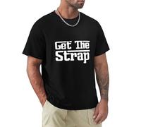 Get The Strap Mens New T-Shirt 50 Cent Birdman Fifty Hip Hop Rap Shirt Strap Tee T Shirt Hip Hop Print Men Tee Black XXL
