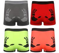 Get The Trend 3 Pairs Mens Seamless Boxer Shorts Trunks Briefs Adults Designer Boxers S-XL (Small, Wild New)