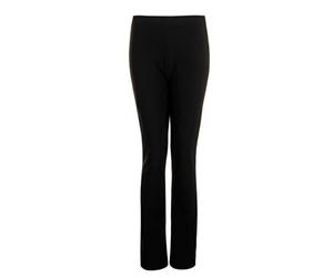 Get The Trend Womens Ribbed Trousers Ladies Work School Black Rib Bootcut Trousers (Size 16 - Short, Black)