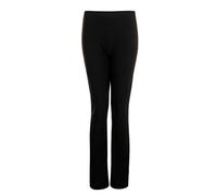 Get The Trend Womens Ribbed Trousers Ladies Work School Black Rib Bootcut Trousers (Size 18 - Regular, Black)
