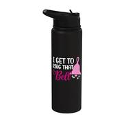 Get to Ring that Bell Cancer Chemo Radiation Milestone Stainless Steel Insulated Water Bottle