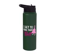 Get to Ring that Bell Cancer Chemo Radiation Milestone Stainless Steel Insulated Water Bottle