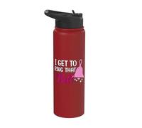 Get to Ring that Bell Cancer Chemo Radiation Milestone Stainless Steel Insulated Water Bottle