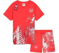 Get Trend Arsenal F.C. Pyjamas Boys Teens Short Football PJs Set Breathable Nightwear Loungewear Jammies Sleepwear Boys Gifts (7-8 Years, Red Arsenal)