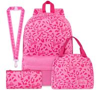 Get Trend Barbie Girls Backpack Set, 4 Pcs Corduroy School Bag Set