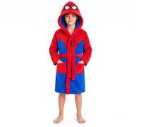 Get Trend Batman | Spiderman Fleece Dressing Gown for Boys, Cosy Loungewear | Fluffy Changing Robe, Ultra-Soft Bathrobe, Warm Housecoat, Nightwear with Belt & Pockets, Superhero Gifts