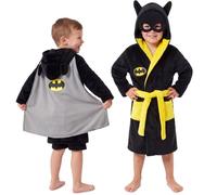 Get Trend Batman | Spiderman Fleece Dressing Gown for Boys, Cosy Loungewear | Fluffy Changing Robe, Ultra-Soft Bathrobe, Warm Housecoat, Nightwear with Belt & Pockets, Superhero Gifts