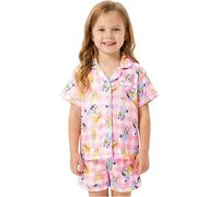 Get Trend Bluey Girls Pyjamas Sets 2-6 Yrs, Button-Down Shirt & Pj Shorts, Two Piece Nightwear Kids Pjs, Soft & Breathable Loungewear (2-3 Years, Multi Bluey)