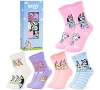 Get Trend Bluey Socks for Girls 3-10 Years, Pack of 5 Casual Sports Crew Socks, Soft Knit Warm & Breathable, Gifts for Girls (7-10 Years, 12.5/3.5 UK, Multi Bluey)