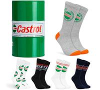 Get Trend Castrol Men’s Socks Pack of 5, Multi-Colour Breathable Soft-Knit Sports Work Casual Socks for Teens, Gifts for Men