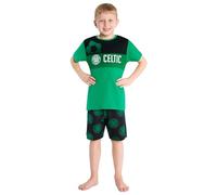 Get Trend Celtic F.C. Pyjamas for Boys Teens Short Football PJs Breathable Nightwear Loungewear Sleepwear Boys Gifts (11-12 Years, Green/Black Celtic)