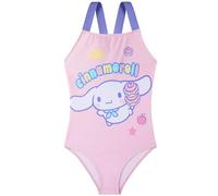 Get Trend Cinnamoroll Sanrio Girls Swimming Costume 5-14 Yrs, One Piece Swimsuit, Adjustable Bathing Suit Swimwear, Swimming Accessory (9-10 Years, Pink Cinnamoroll)