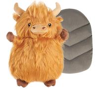 Get Trend Cow Microwavable Heat Pad, Hot & Cold Pack Huggable Animal Plush | Fluffy Cold & Heat Compress for Relaxation, Stomach, Joint, Muscle & Period Pain, Natural Seed Weighted Animal Plush