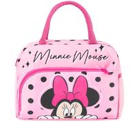 Get Trend Disney Minnie Mouse Girls Insulated Lunch Tote Bag, Dual Handle Cooler Bag with Bottle Holder & Front Pocket, Food Carrier for School, Picnic & Travel, Girls Gifts (Pink Minnie)