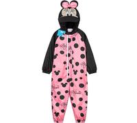 Get Trend Disney Minnie Mouse Puddle Suit Girls, Hooded Water Resistant Paddle Overalls, Fleece Lining, Rain Suit, All in One (4-5 Years, Pink Minnie)