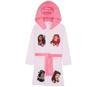Get Trend Disney Princess Dressing Gown for Girls 2-7 Years, Plush Fleece Changing Robe With Cute Hood, Gifts for Girls (6-7 Years, Light Pink Disney Princess)