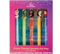 Get Trend Disney Princess Pens 5 Pack Erasable Gel Pens Cinderella Ariel School Supplies Stationery Set Rollerball with Blue Ink Gifts for Girls (Princess)