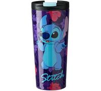 Get Trend Disney Stitch Insulated Tumbler 425 ml/15oz, Stainless Steel Travel Mug, Flask for Hot & Cold Drinks, Metal Water Bottle, Gym & Coffee Cup (Multi Stitch)